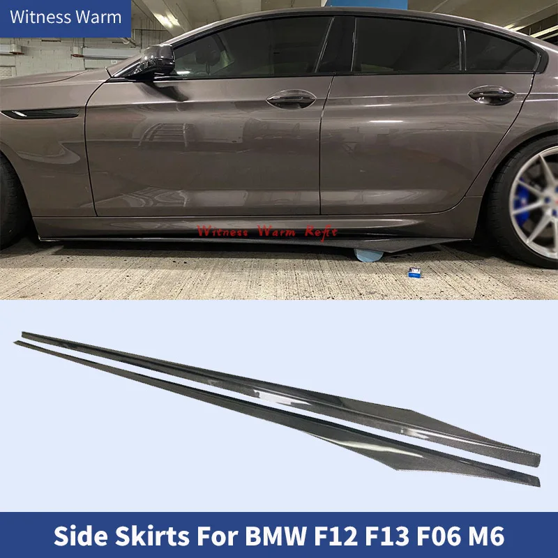 Carbon Fiber Frp Side Skirts Extensions Lip for Bmw 6 Series F06 F12 F13 M6 Car Tuning 2012-2017