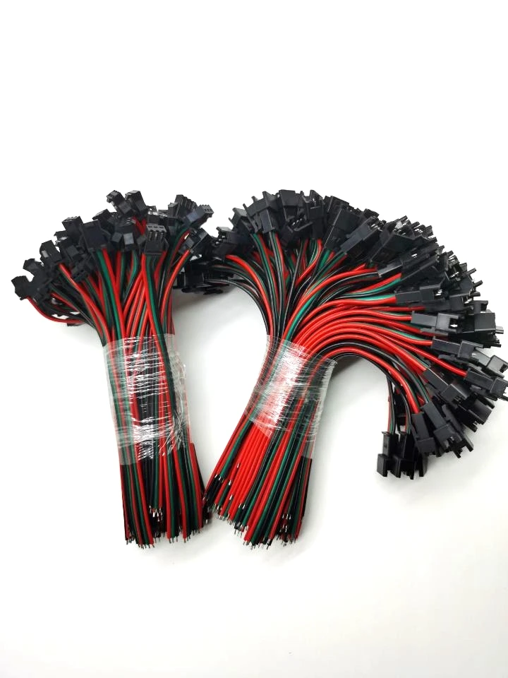 20pair~100pairs 3pin 4pin  JST LED Connectors,Male And Female Connector for 3528 5050 RGB  LED Strip light