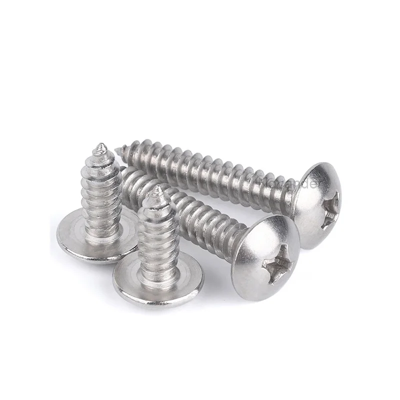 M5 L 8-60mm Mushroom Head Self Tapping Wood Screws KA Philip's Flat Head Screw Hardened Tip Drywall Screw Nail