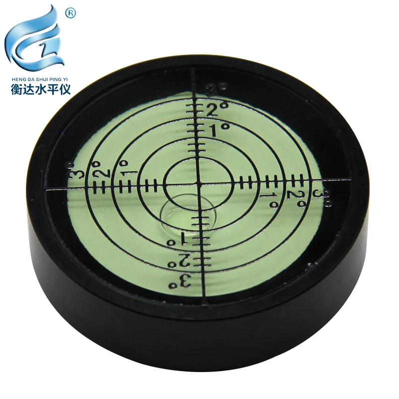 40*10mm round level bubble aluminum alloy level with magnetic level