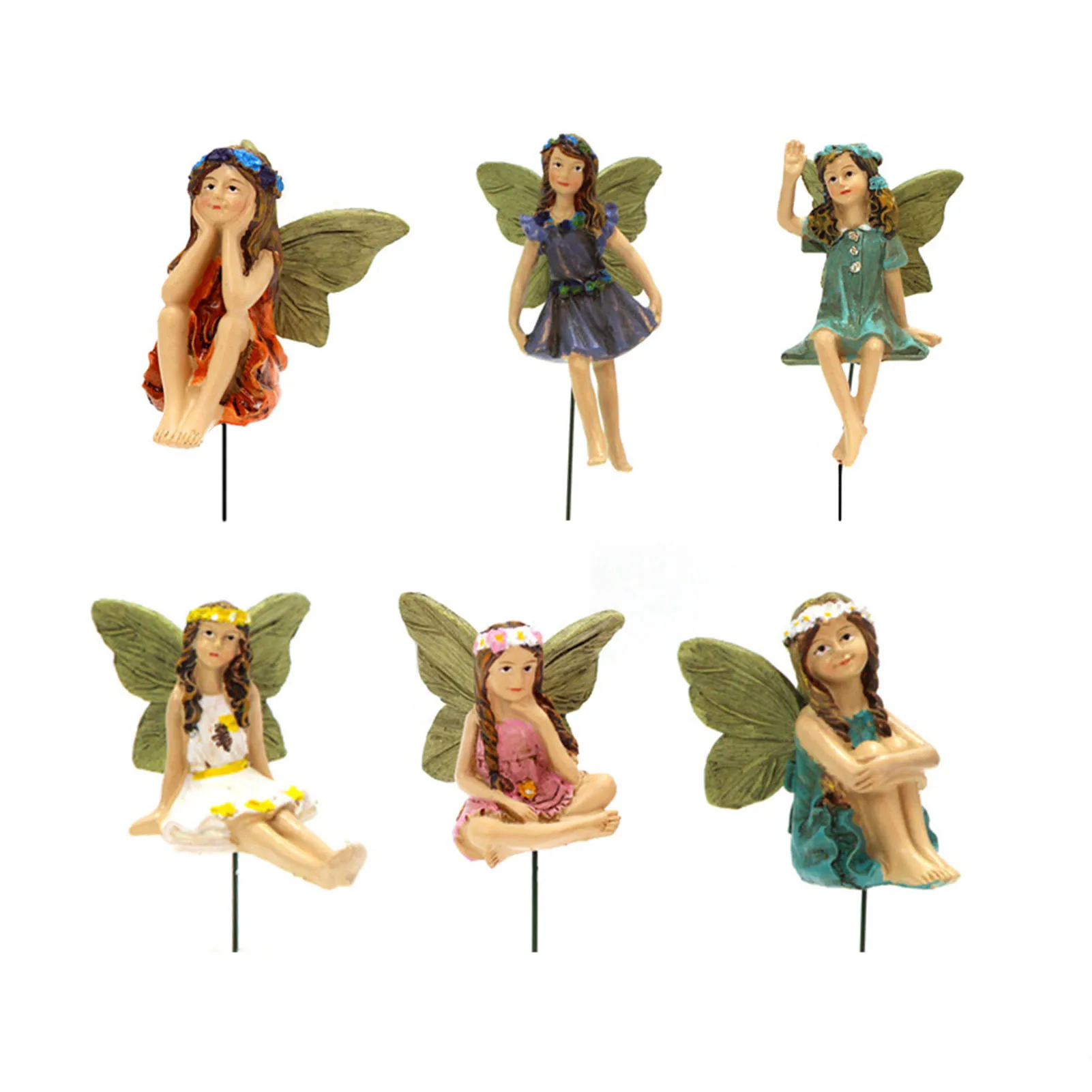 2023 New Fairy Garden - 6pcs Miniature Fairies Figurines Accessories for Outdoor Decor Fairy Garden Supplies Dropshipping