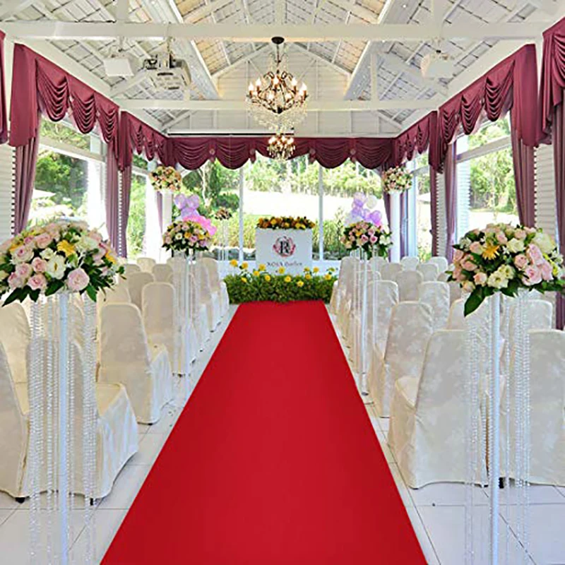 

Indoor Outdoor Weddings Accessories Party Ceremony Events Wedding Aisle Runner Carpet Wedding Carpets Red Wedding Decoration Rug