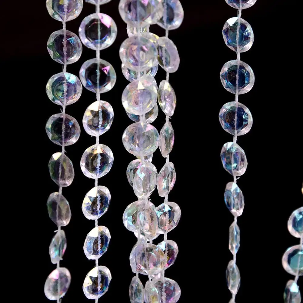 

Camal 33FT 10M Garland Diamond Strand Acrylic Crystal Bead Beaded Wedding Decoration Curtain Party