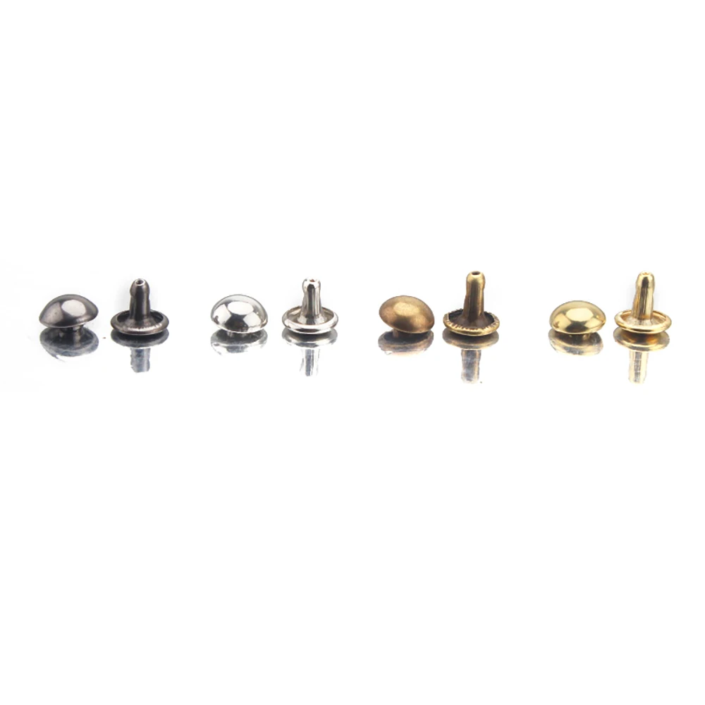 20Sets Metal Domed Double Cap Rivets Studs 6/7/ 8/9/10mm Sewing Leather Craft Bag Belt Garments Hat Shoes Pet Collar Rapid Rivet