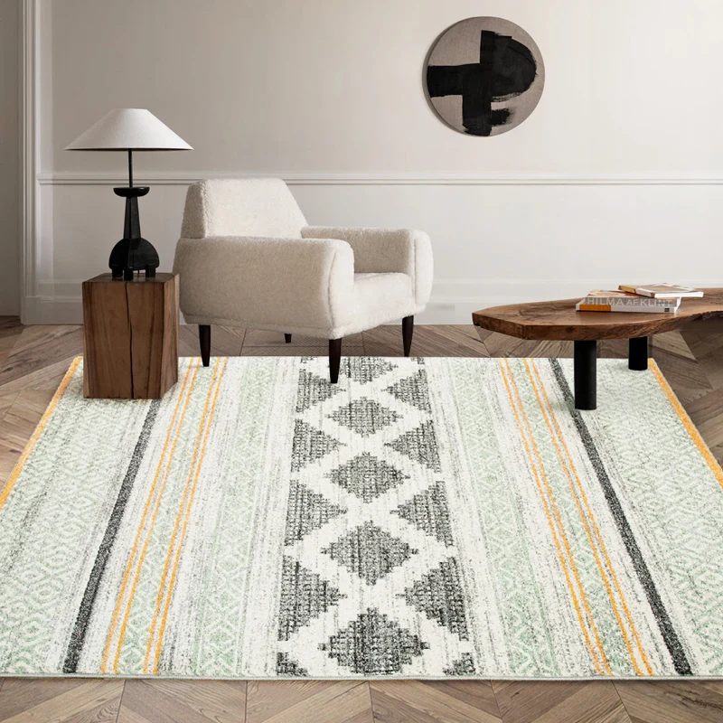 Nordic Carpet Modern Living Room Decor Retro Morocco Rug Bedroom Study Cloak Room Decor Home Thick Anti-skid Floor Mat Carpet