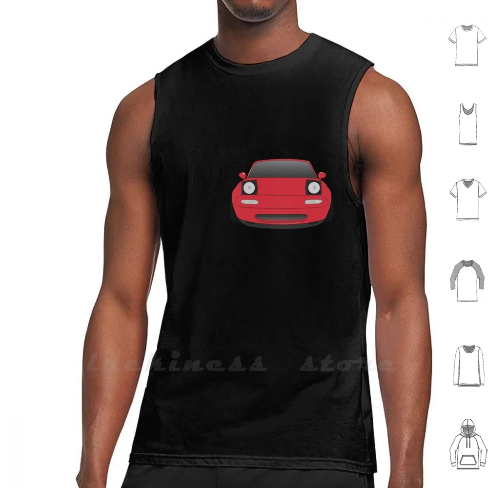 Mazda Miata - Roadster Life Sleeveless Tank Top Vest Cotton Corolla Ae86 Hachi Roku 86 Tofu Delivery Takumi Fujiwara Initial D