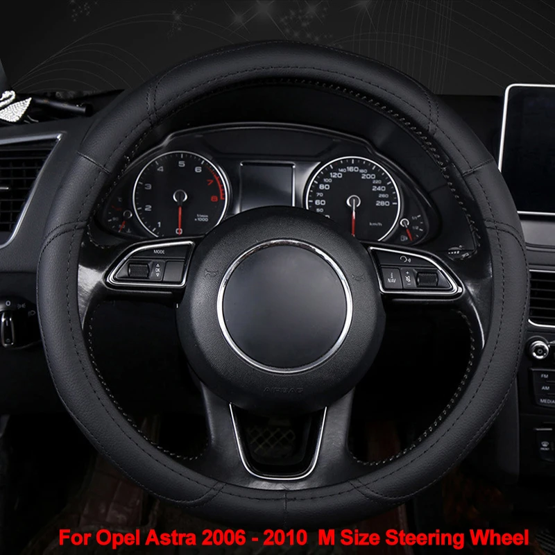 Car Steering Wheel Cover Wrap For Opel Astra 2006 2007 2008 2009 2010 M Size Stuurhoes Braid on the Steering wheel Accessories