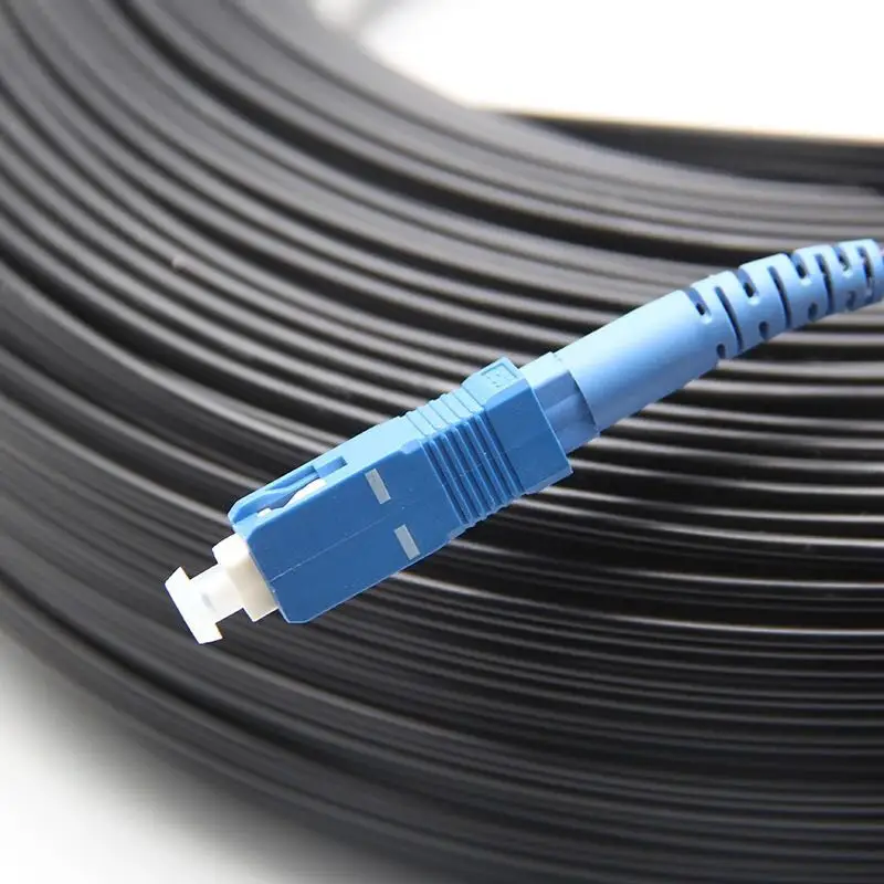 Outdoor Drop Cable SC UPC Simplex FTTH Drop Patch Cable Singlemode Single Fiber Fiber Optic Patch Cord