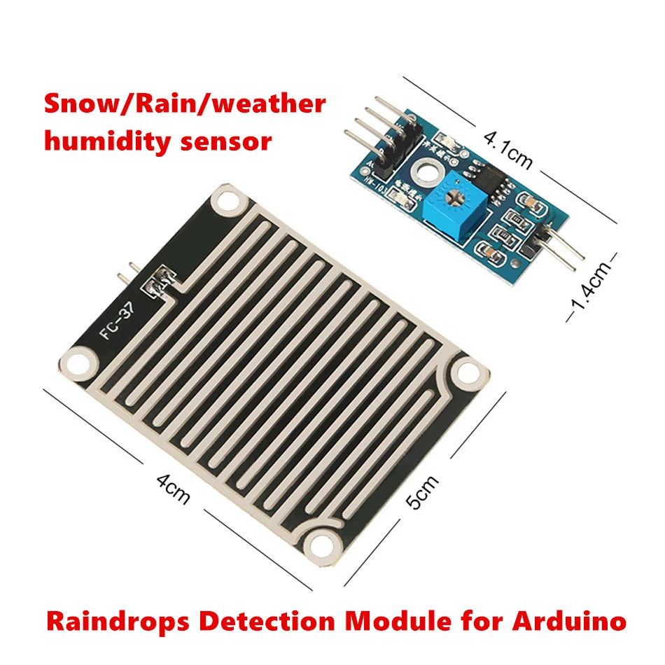 Snow Raindrops Detection Sensor Module Rain Weather Module Humidity For Arduino