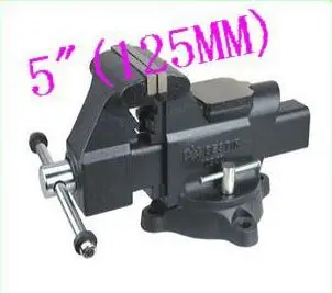 

BESTIR taiwan high grade USA type base rotatation 360degree industrial 5"(125mm) workbench vice clamping tool,NO.10942