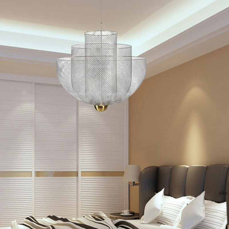 Nordic Metal Meshmatics chandelier Modern italian design lamp Home Deco Art Led Dining Room Restaurant living room lighting