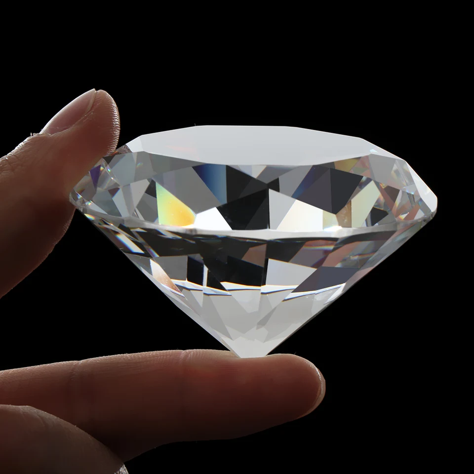 Clear Big Glass Diamond Party Decoration Crystal Large Diamond