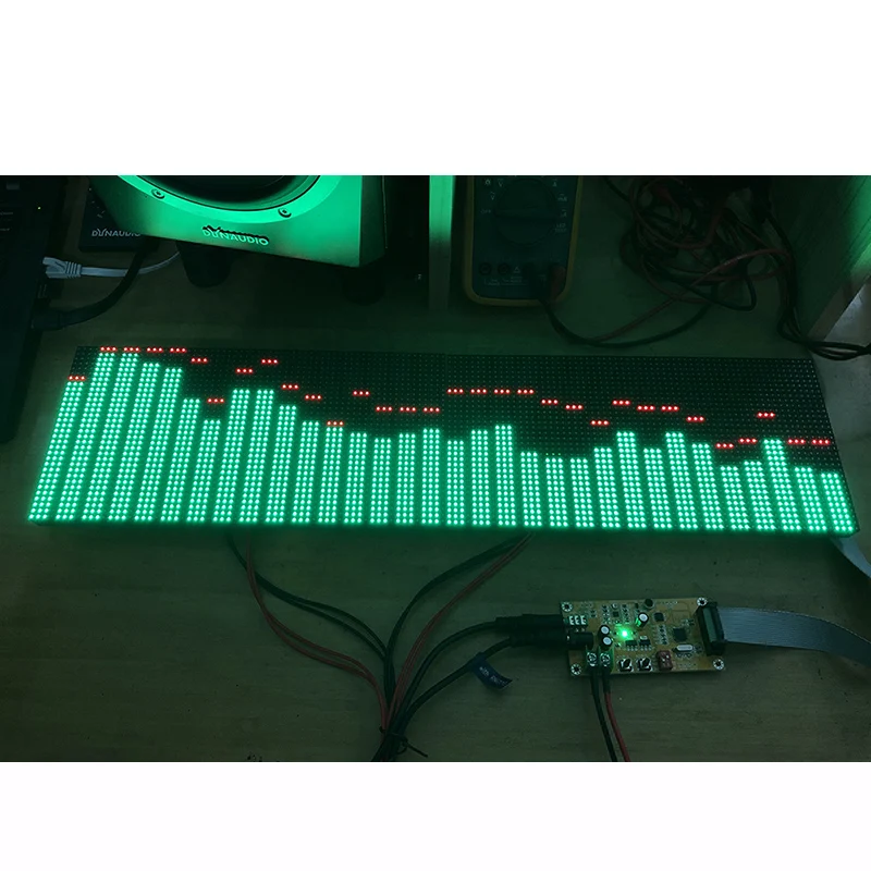 profession Full Color Music Spectrum Display Screen Audio KTV Stage LED Rhythm Light Level Indicator VU Meter Power amplifier