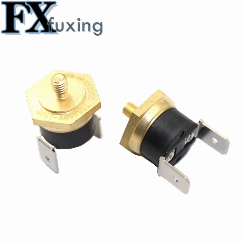 2PCS Normal Closed 10A 250V Temperature Switch Screw Cap KSD301 M4 40/45/50/55/60/65/70/75/80/85/90/100/110C/120/130 Degrees Hot