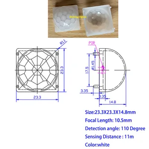 PIR Human Body Induction Infrarot Fresnel Optical Lens HD PE NF-IR-Objektiv 1PCs 6 Hauptverkäufe Fresnel -Objektive - №5