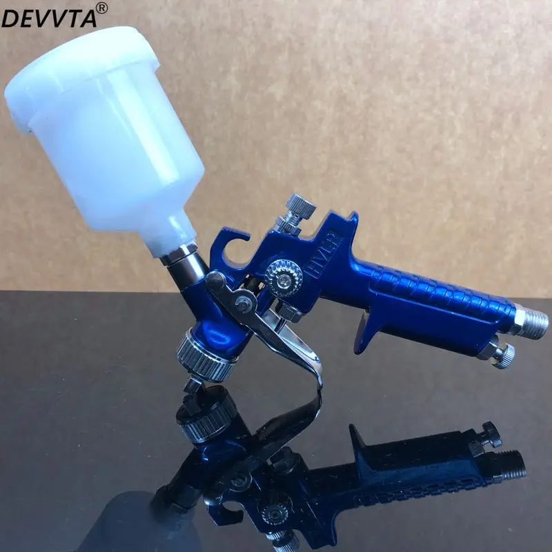 HVLP Mini Repair Spray Paint Gun 1.0mm/0.8mm Airbrush Airless Spray Gun For Painting Car Pneumatic Tool Air Brush Sprayer H2000 