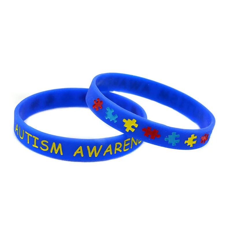 Fashion Autism Awareness Silicone Bracelet Autism Medical Warning Bracelet Wrist Band Hot Sale