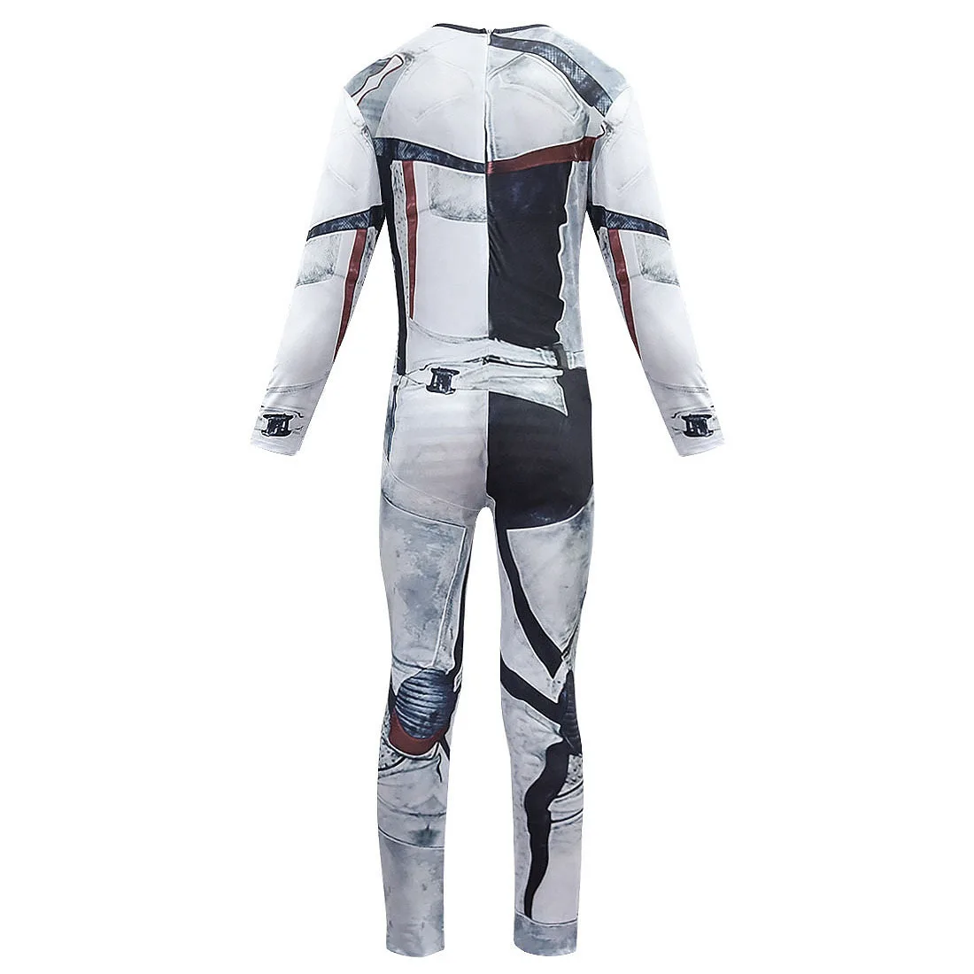 Descendants 3 Halloween Costume for Kids Carlos Cosplay Carnival Party Clothes 3D Jumpsuits+Gradient Black Grey Color Short Wigs