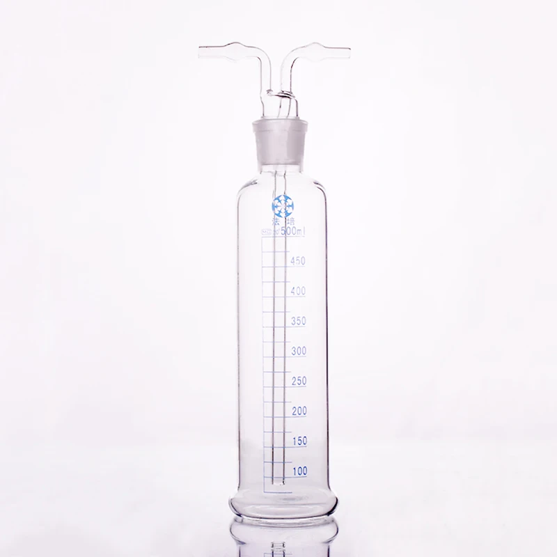 FAPE Drechsel gas washing bottle, Capacity 500mL, Lab Glass Gas Washing Bottle, Shisha hookah, Borosilicate glass