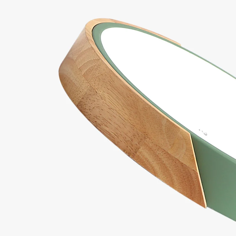 OHANEE Modern LED Ceiling Light Lamp Living Room Lighting Fixture Bedroom Kitchen Surface Mount Round Ceiling Lights Wood edge