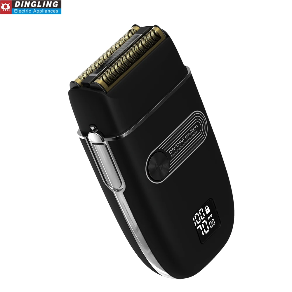 Dingling-Professional Acabamento Shaver, 3-Speed Barbeador Elétrico, Bald Head Shaving Machine, Navalha de barba, RSCW-5009