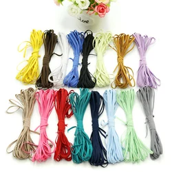 5Yards 3mm Color Elastic Band Rope Rubber Headband Ribbon Sewing Webbing Waist Shoelace DIY Clothing Accessories