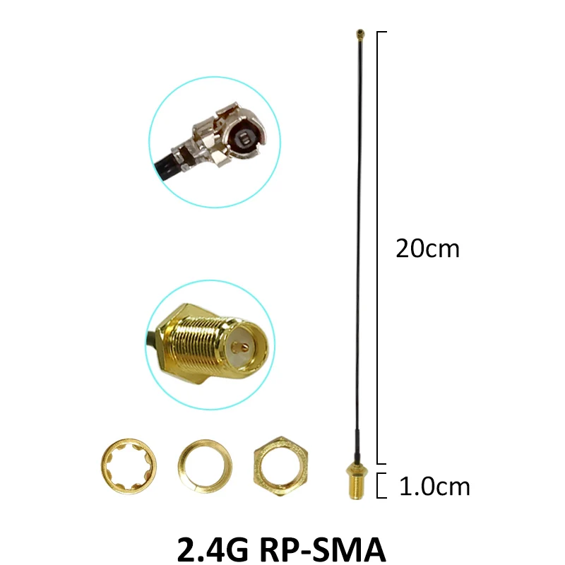 EOTH 2.4G เสาอากาศ3dbi Sma หญิง Wlan Wifi 2.4Ghz Antene IPX Ipex 1 SMA ตัวผู้ Pigtail สาย Iot โมดูล Antena