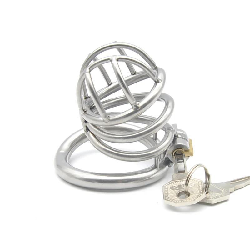 Chaste Bird 304 stainless steel Cock Cage Chastity Device with Stealth lock curved ring Sex Toys A226-1