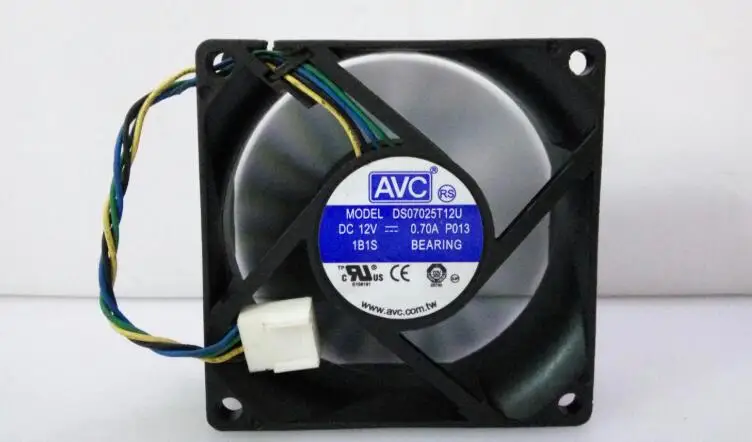 Original ds07025t12u dc12v 0.70a 70 *70* 25mm pwm temperature controlled CPU cooling fan