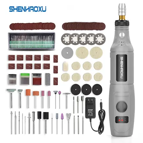 SHENHAOXU 100-240V 미니 드릴 조각 펜 Dremel-도구 액세서리-다기능 전동 공구로 조정 가능한 연삭 세트