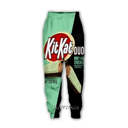 xinchenyuan 3D Food Kitkat Print-Casual Pants Sweatpants Straight Pants Sweatpants Jogging Pants Trousers K101