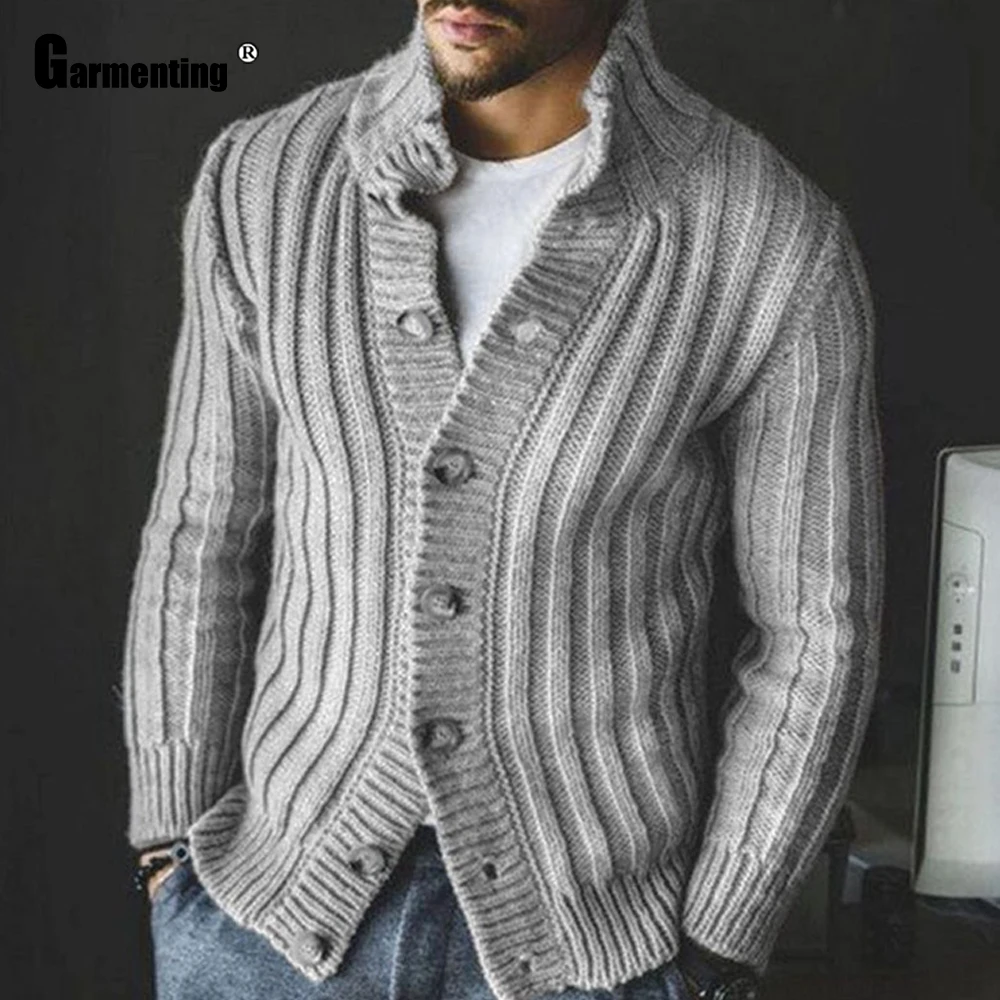 Garmenting 2021 Spring Winter Sweater Smart Casual Knitwear Men Top Cardigans Sweater New Patchwork Knitted Sweater Man Clothing