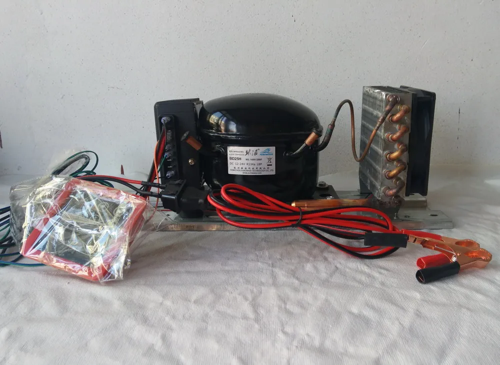 Bd25hcコンプレッサーコンデンサー,ソーラー冷凍庫および海上冷蔵庫,最大150リットル,DC 12v 24v