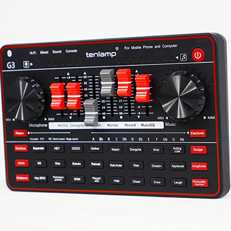 2022 Tenlamp Sound Card USB Condenser Wired Single Micr Professional Podcast PC Microphone for Streaming Gaming YouTube Singing