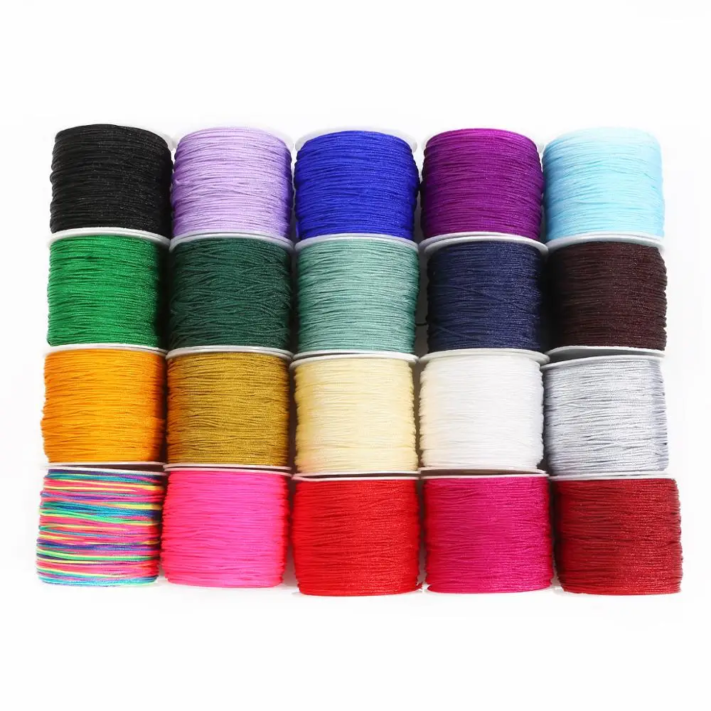 

40M 0.8mm Cotton Cord Nylon Cord Thread String For Jewelry Making DIY Tassels Beading Braided Bracelet Chinese Knot Macrame