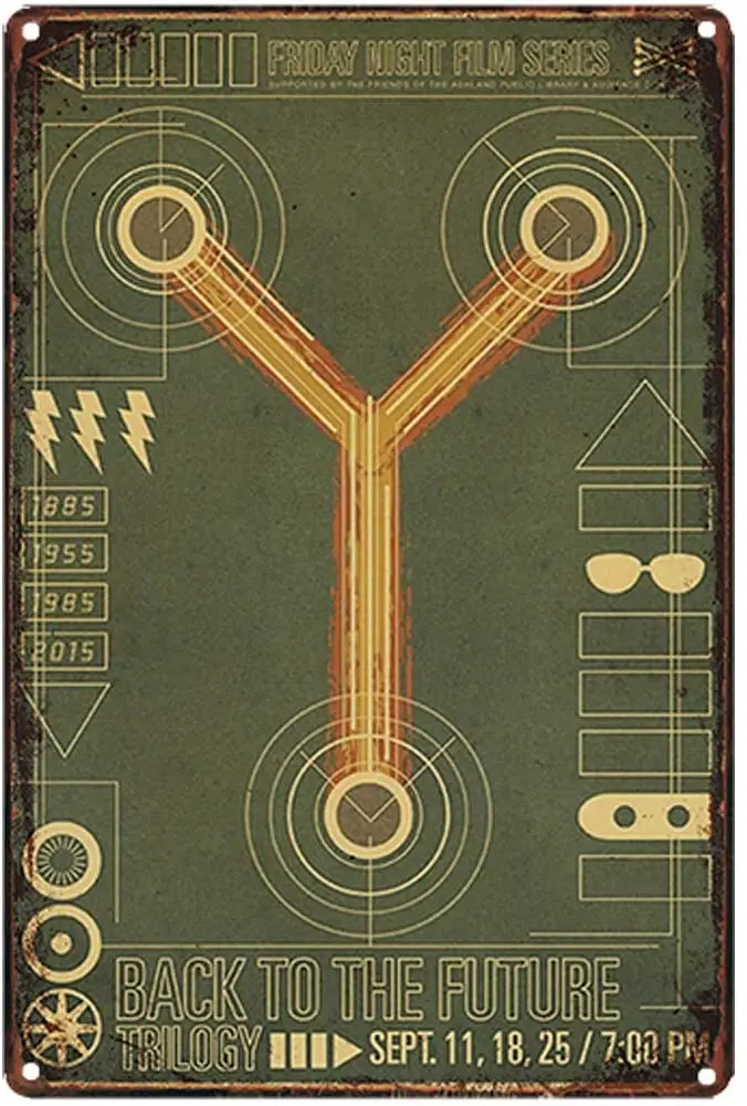 

Оригинальный ретро дизайн Назад в будущее оловянные металлические знаки настенное искусство | Толстая жестяная плита печать плакатов настенное украшение
