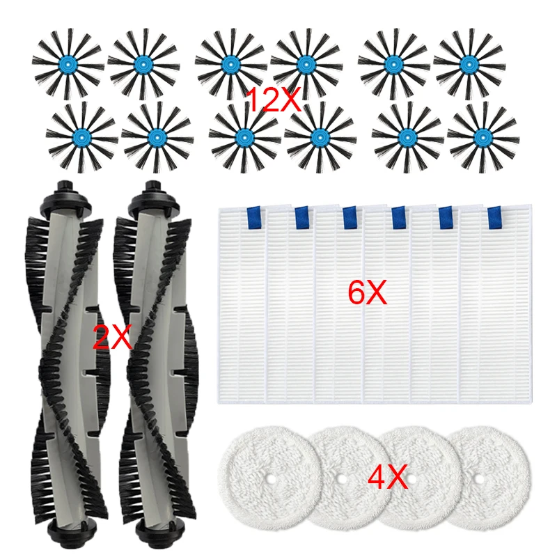 قطع قماش ممسحة بديلة مع فلتر HEPA ، بكرة رئيسية ، فرش جانبية ، ممسحة ، ملحقات مكنسة كهربائية روبوتية لبيسيل 3115