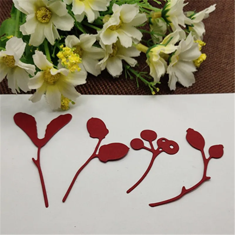 4Pcs Flower Frame Metal Die Cutting For Household DIY Scrapbooking Photo Album Decorative Embossing Folder Paper Cards