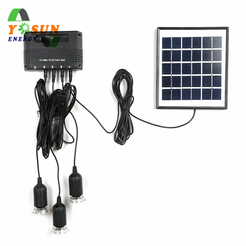 Imagem -03 - Lâmpada de Emergência com Painel Solar Kit com Mini Sistema de Iluminação Solar para Jardim e Casa 36 Led Unidades 4w