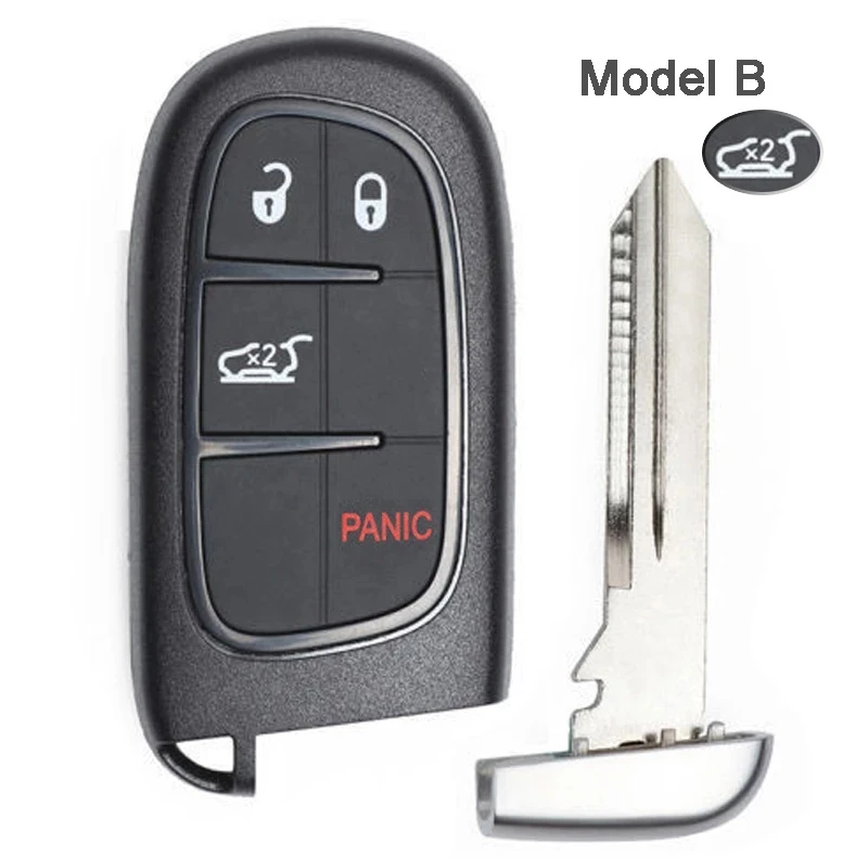 KEYECU GQ4-54T 433MHz 4A Chip für Jeep Cherokee 2014 2015 2016 2017 2018 2019 2020 Durango Chrysler 4/5 Tasten Auto-Fernbedienungsschlüssel – Detail 3