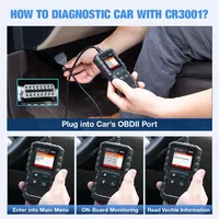 LAUNCH CR3001 Full OBD2 OBDII Code Reader Scan tool OBD 2 X431 Creader 3001 Car Diagnostic tool PK AD310 NL100 OM123 Scanner 11