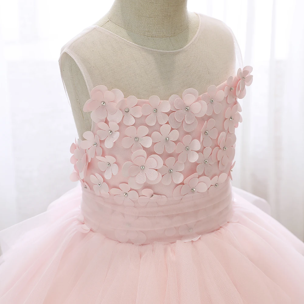 Tüll Blumen mädchen Kleid für Kinder Geburtstag Abend Party Tutu Hochzeit Abschluss ball Bankett Zeremonie Festzug Ball Feier jedes Ereignis