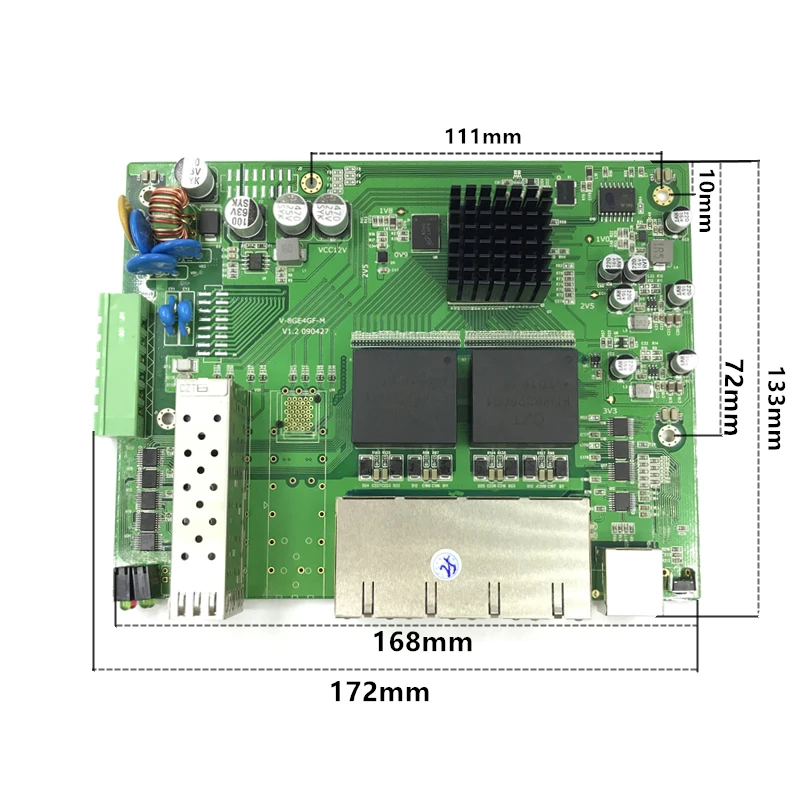 Esterna di tipo industriale di gestione switch POE 10/100/1000M grado industriale di switch di rete rack di switch di rete poe interruttore