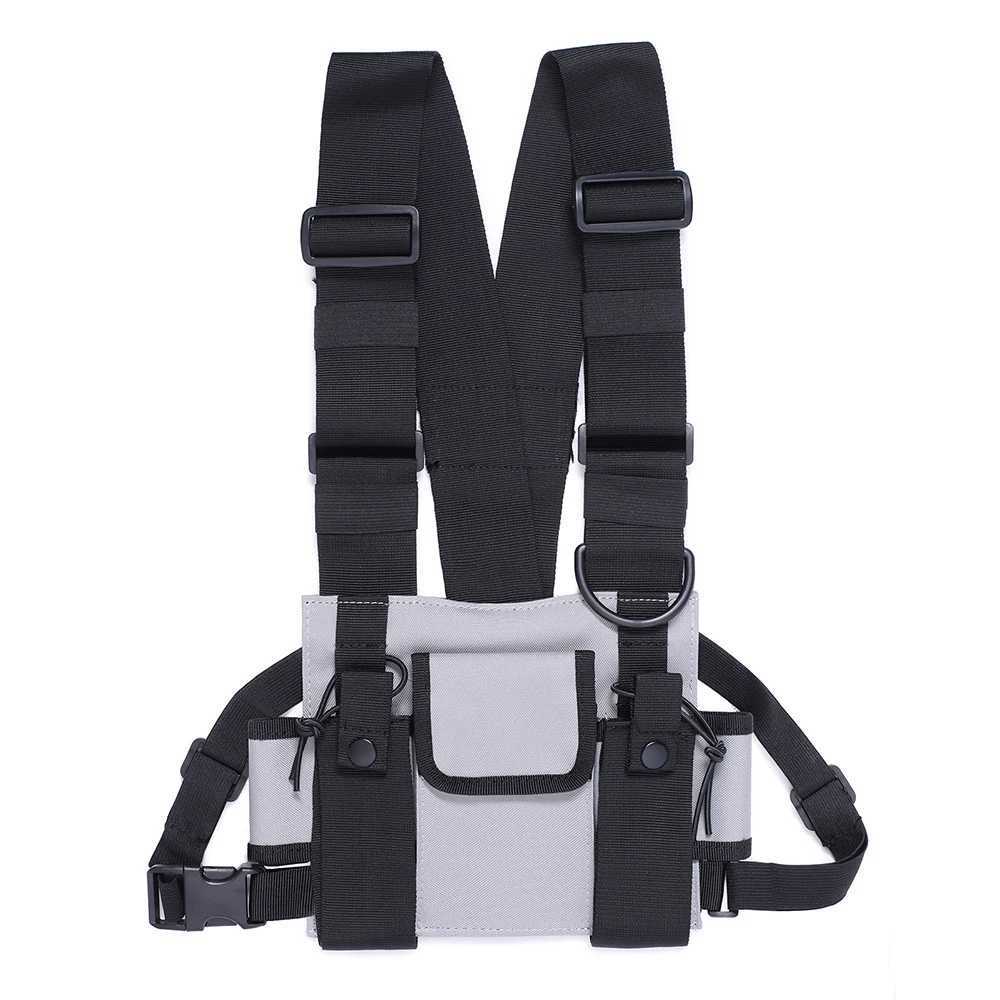 Vest Chest Rig Pack Pouch Harness Walkie Talkie Waist Pack Holster Backpack Airsoft Two Way Radio Hunting Bag