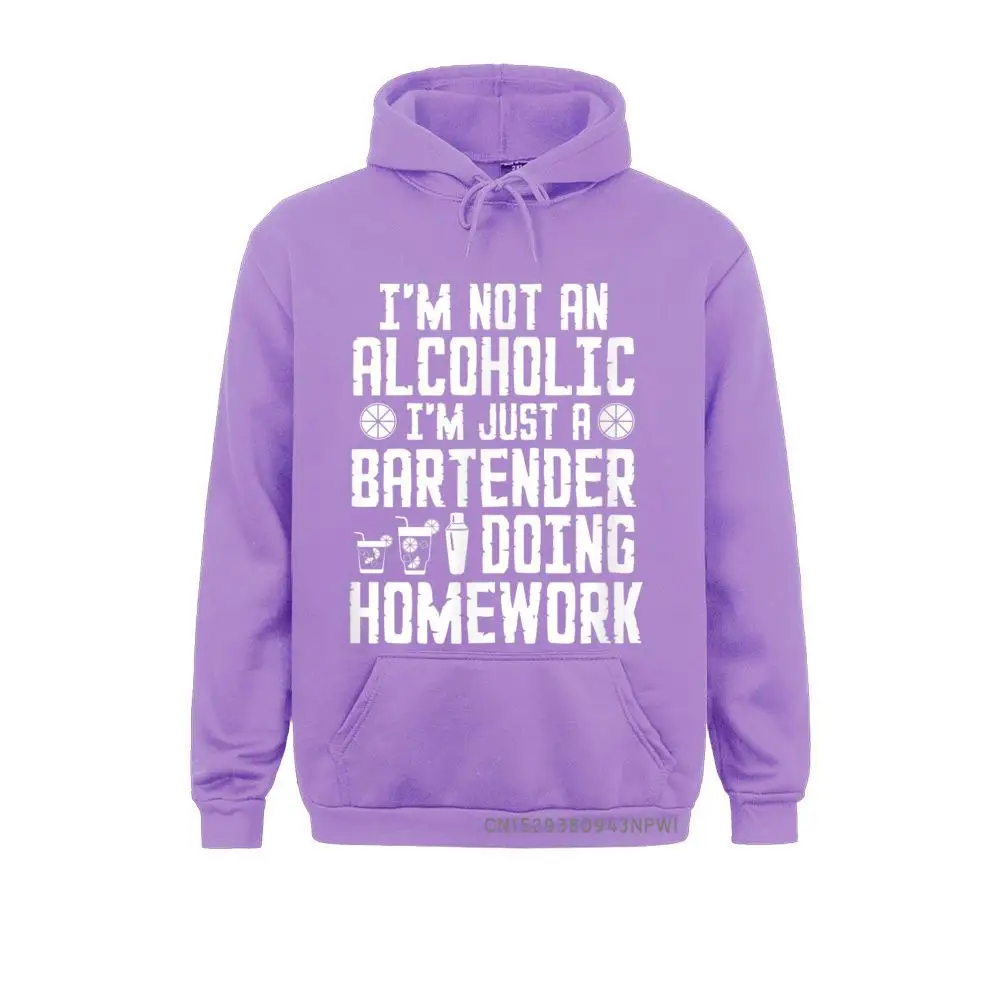 Bartender Funny I'm Not An Alcoholic I'm Just A Bartender Pullover Labor Day Male Hoodies Clothes Hip Hop Sweatshirts