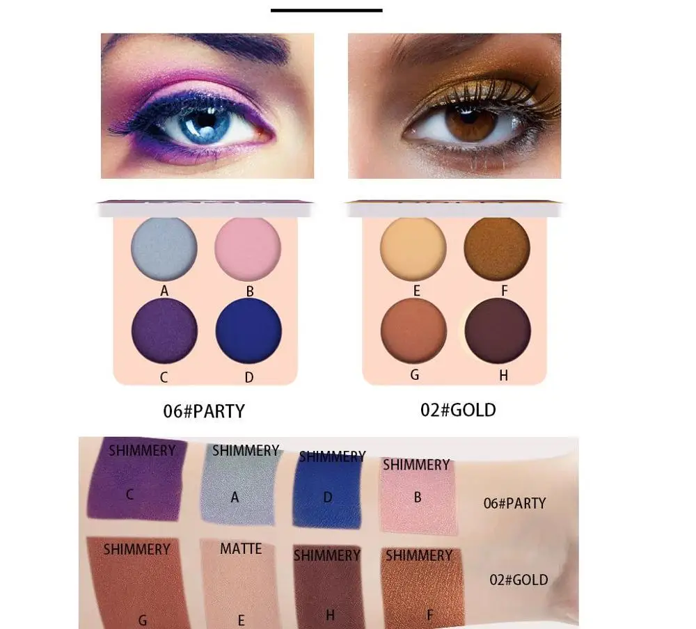 Palette de fards à barrage professionnels, produit cosmétique, nude, pigment scintillant, imperméable, napbalm, T0192, 256