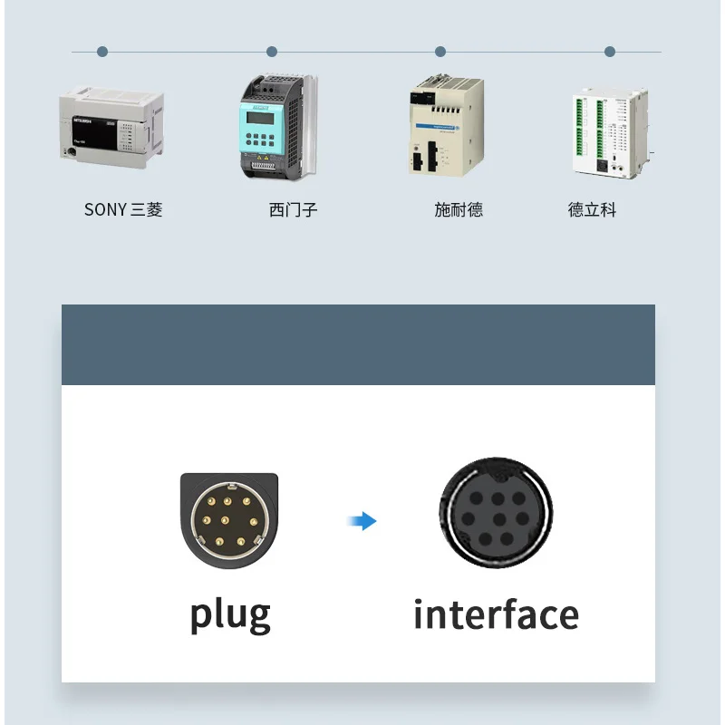 PLC kabel stecker-stecker S terminal MD8 pin stecker auf stecker kabel Runde kopf MD8 reinem kupfer nickel-überzogene daten kommunikation