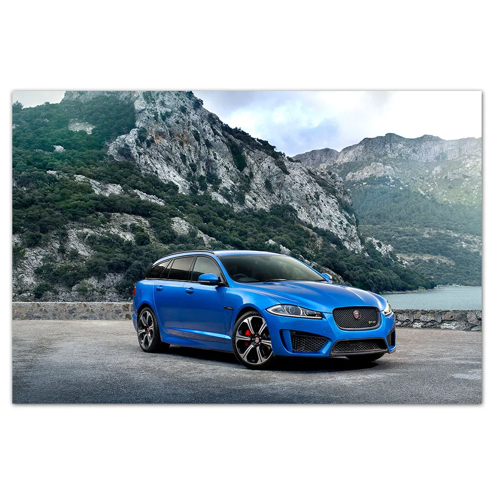 Jaguar XFR S Sportbrake Car Poster Wall Art Canvas Cloth Fabric Print Painting Wall Picture for Living Room