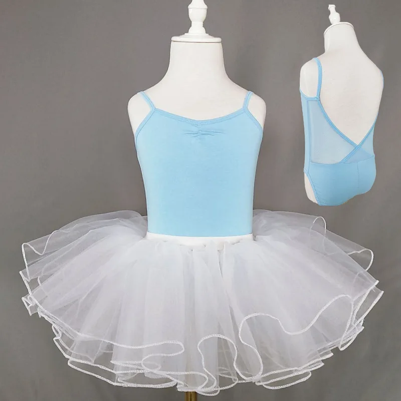 Justaucorps de Ballet en Maille pour Enfant Fille, Robe de Spectacle, Tenue de brevsur Scène