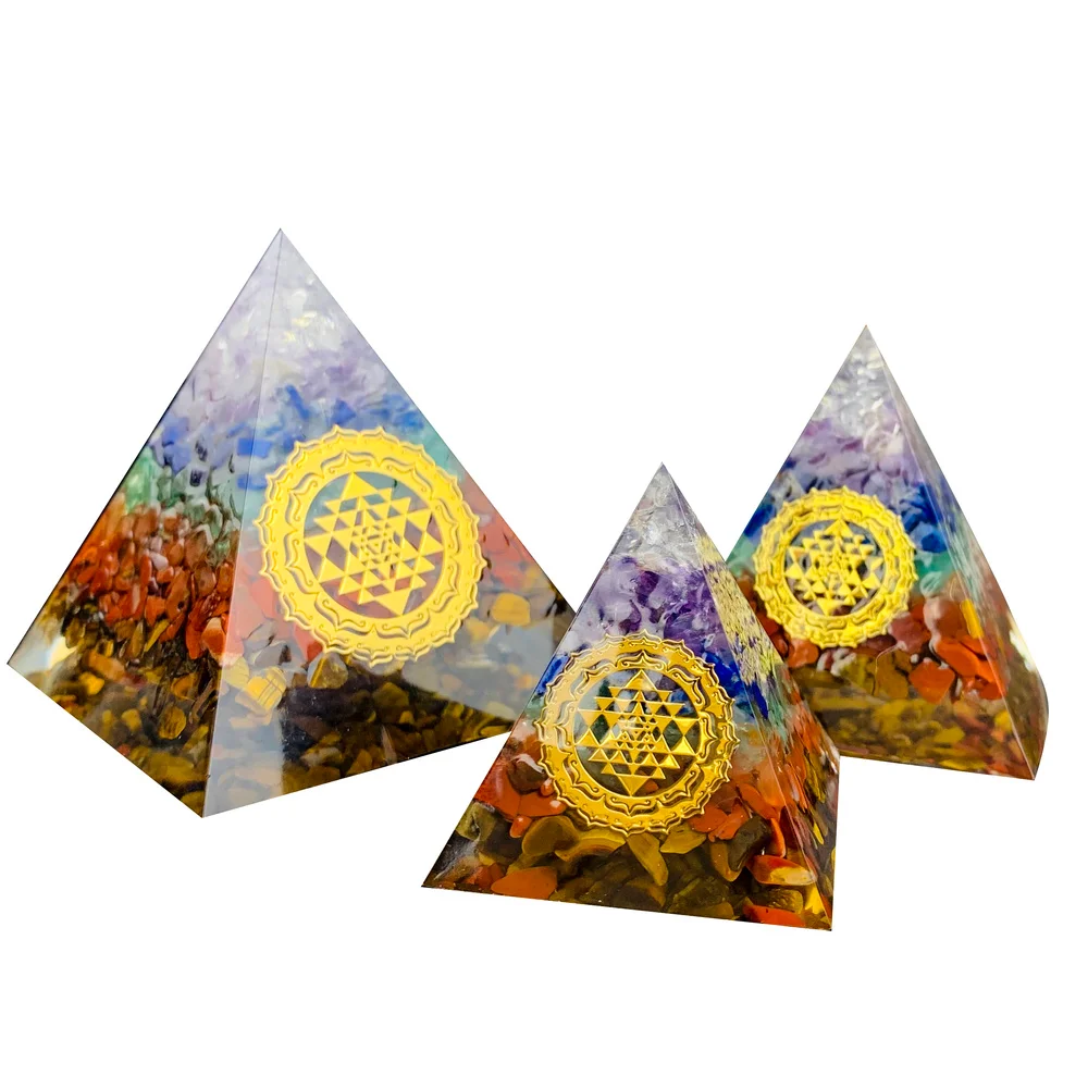 Пирамида Orgone, искусственный камень, натуральный кристалл, Йога, медитация, энергия, избавление от зла, пирамида из смолы, ремесла, домашний декор